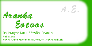 aranka eotvos business card