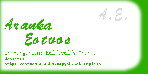 aranka eotvos business card